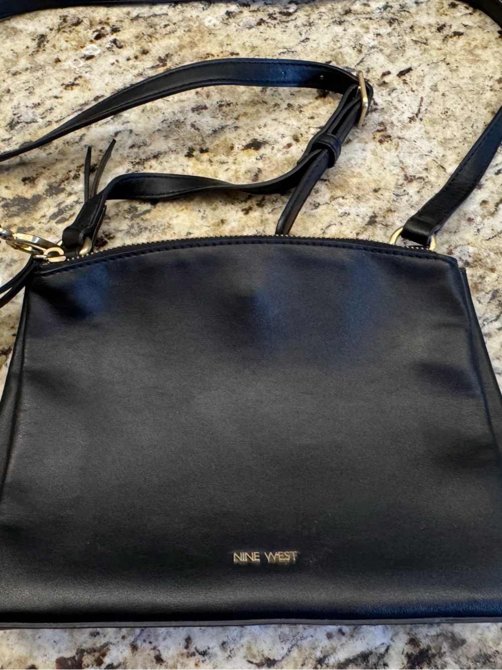 Nine West Black Crossbody Bag with Gold Hardware